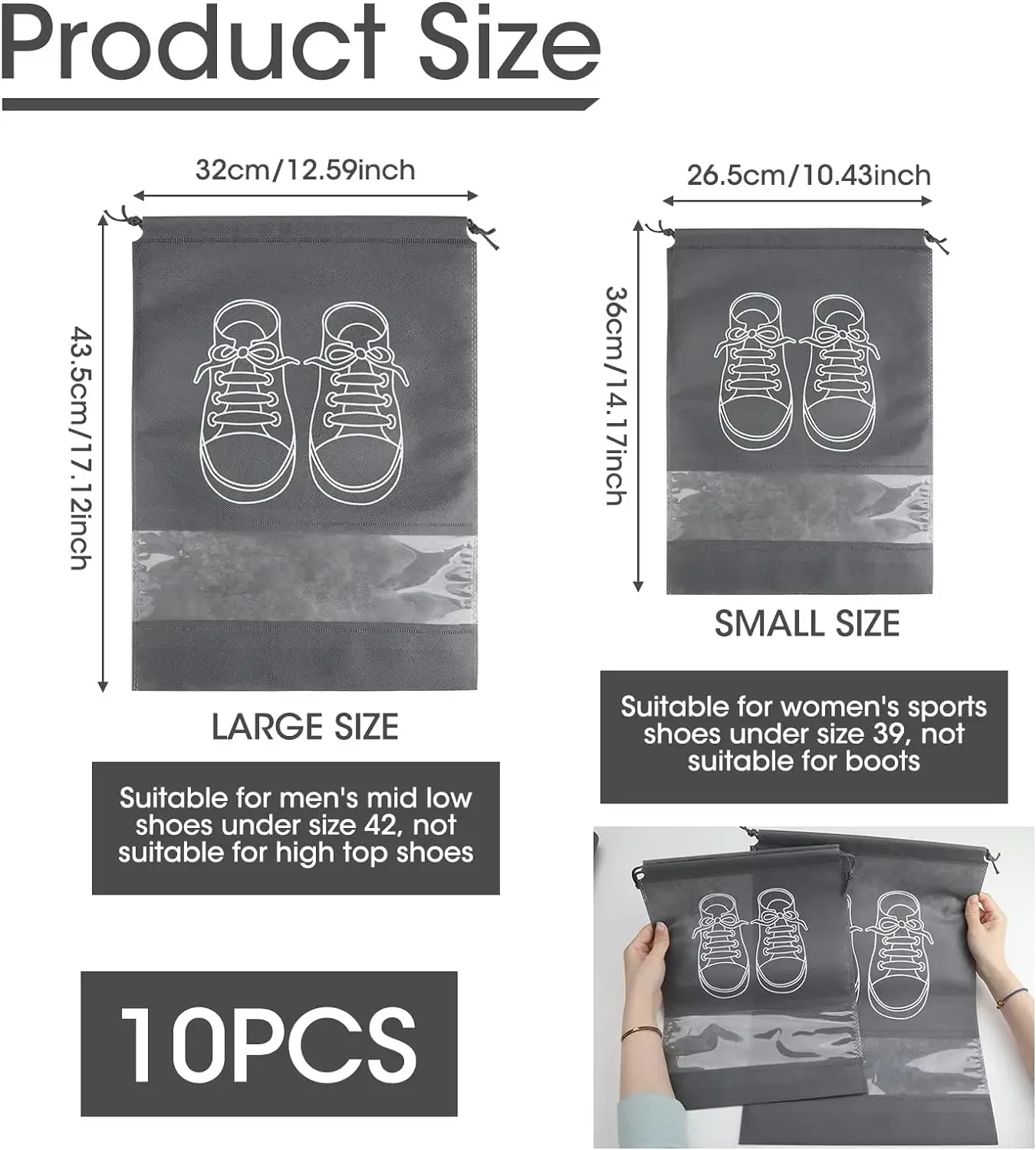 Paquete de 10 Bolsas de Almace - Shoe Bag Dust reseña y precio